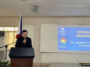 Dr. Villaruz gives opening remarks in WVSU budget forum for FY 2025