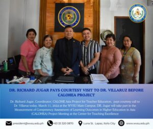 Dr. Richard Jugar pays courtesy visit to Dr. Villaruz before CALOHEA project