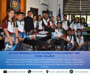 Bataan Peninsula State University pays courtesy visit to WVSU President
