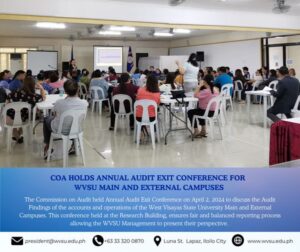 COA holds annual audit exit conferences for WVSU main and external campuses