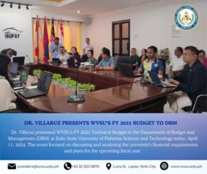 Dr. Villaruz presents WVSU’s FY 2025 budget to DBM