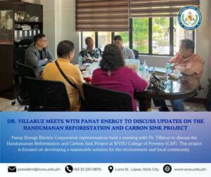 Dr. Villaruz meets with PEEC reps on Handumanan reforestation and carbon sink project