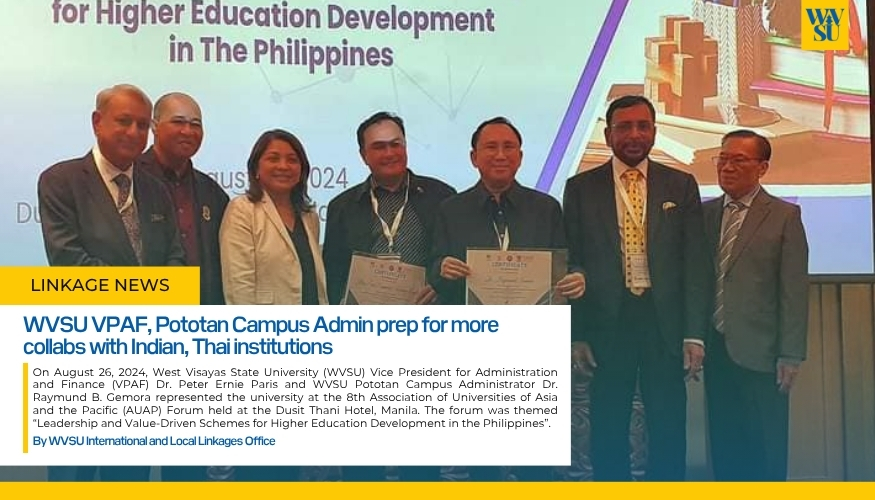 WVSU VPAF, Pototan Campus Admin prep for more collabs with Indian, Thai institutions