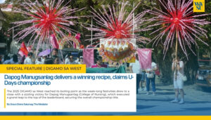 Dapog Manugsanlag delivers a winning recipe, claims U-Days championship