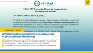 WVSU strengthens commitment to excellence with AUN-QA Associate Membership