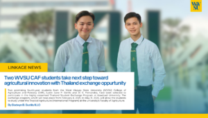 Two WVSU CAF students take next step toward agricultural innovation with Thailand exchange opportunity
