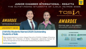 2 WVSU Students Named 2025 Outstanding Students of Iloilo