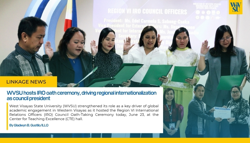 WVSU hosts IRO oath ceremony, driving regional internationalization as council president