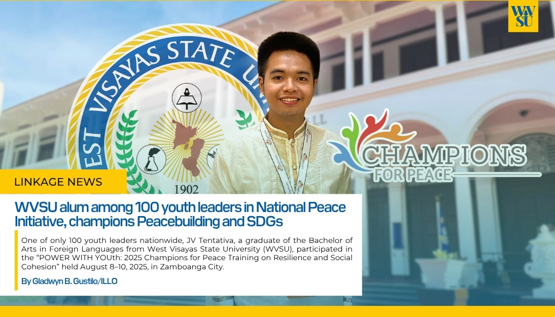 WVSU alum among 100 youth leaders in National Peace Initiative, champions Peacebuilding and SDGs