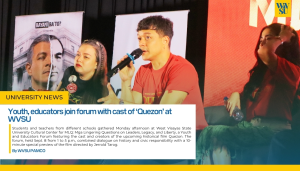 Youth educators join forum with cast of ‘Quezon’ at WVSU