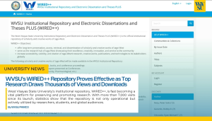 WVSU’s WIRED++ Repository Proves Effective as Top Research Draws Thousands of Views and Downloads