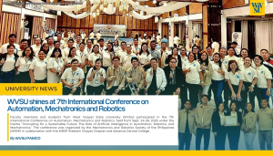 WVSU shines at 7th International Conference on Automation, Mechatronics and Robotics