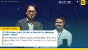WVSU Student Earns Excellence Award in Global Korean Speech Contest