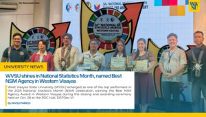 WVSU shines in National Statistics Month, named Best NSM Agency in Western Visayas