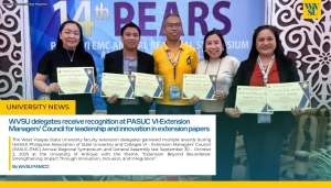 WVSU delegates receive recognition at PASUC VI-Extension Managers’ Council for leadership and innovation in extension papers