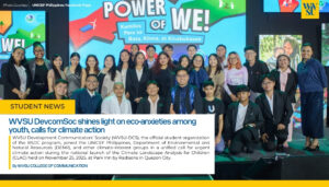WVSU DevcomSoc shines light on eco-anxietis among youth, calls for climate action