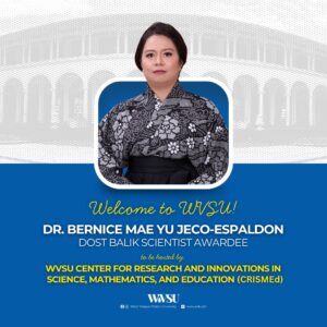 WVSU Hosts Balik Scientist Dr. Bernice Mae Yu Jeco-Espaldon